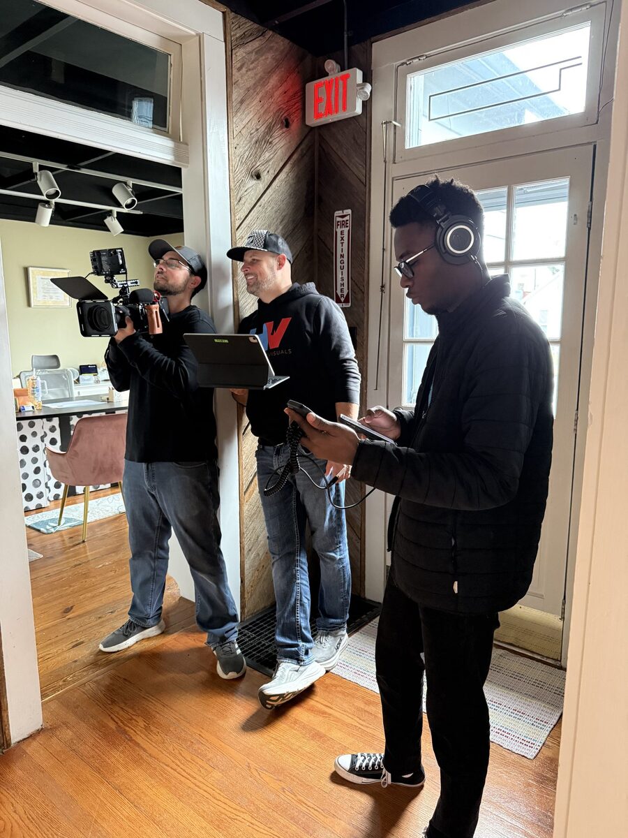 Crew on set together