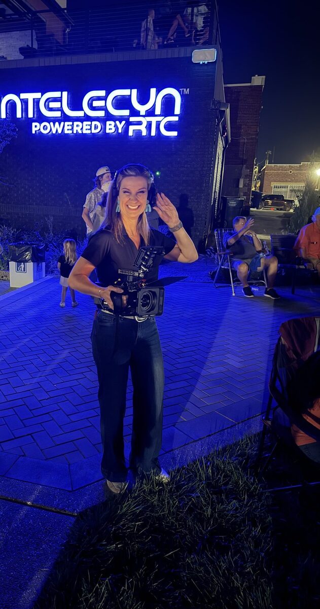 Christina shooting on location